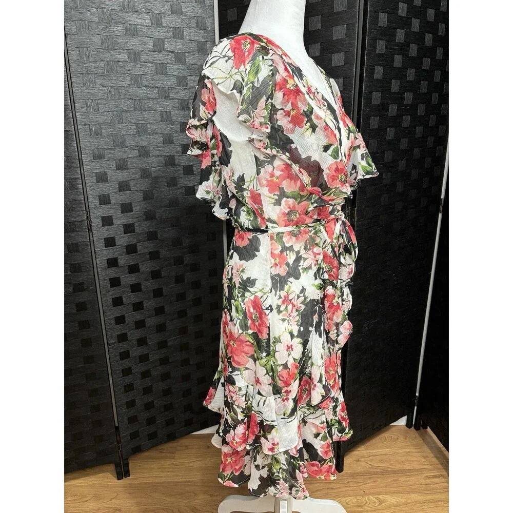 Tommy Hilfiger Ruffled Fit & Flare Dress‎ Women’s 2 Fairycore Romantic Wedding - Picture 8 of 13